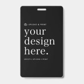3x5 Badge ID Kaart | Uw ontwerp upload Naambadges (Voorzijde)