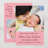 3x5 Broer kondigt geboorte van zus aan Aankondiging (Voorkant / Achterkant)