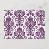 3x5 Direction Card Plum Paars Damask Lace Informatiekaartje (Achterkant)