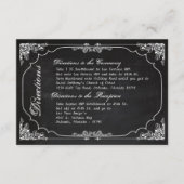 3x5 Direction Card Wedding Chalkboard  Cha Informatiekaartje (Voorkant)