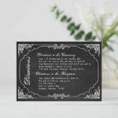 3x5 Direction Card Wedding Chalkboard  Cha Informatiekaartje (Staand voorkant)