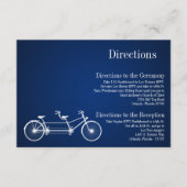 3x5 Direction Card Whimsical Navy Double Bike Informatiekaartje (Voorkant)
