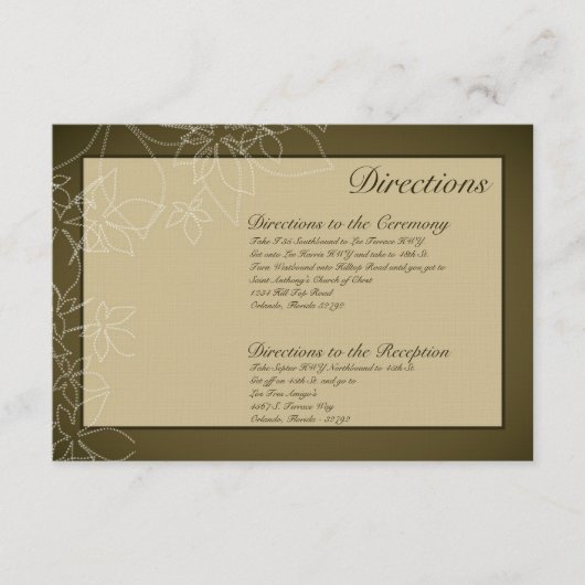 3x5 Direction-kaart in herfst Floral-fall-klep Informatiekaartje (Voorkant)