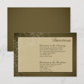 3x5 Direction-kaart in herfst Floral-fall-klep Informatiekaartje (Voorkant / Achterkant)