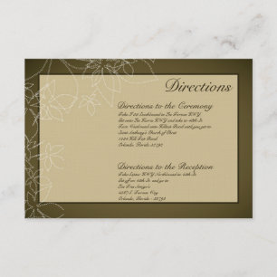 3x5 Direction-kaart in herfst Floral-fall-klep Informatiekaartje