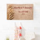3'x5' gepersonaliseerde banentarwe op Burlap Sack Spandoek (Insitu)