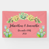 3'x5' gepersonaliseerde banner Bohemian Cactus Suc (Horizontaal)