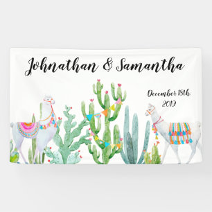 3'x5' gepersonaliseerde banner Boho Llama Bohemian