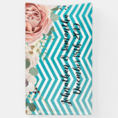 3'x5' Gepersonaliseerde banner Geometrisch Roos Ch (Verticaal)