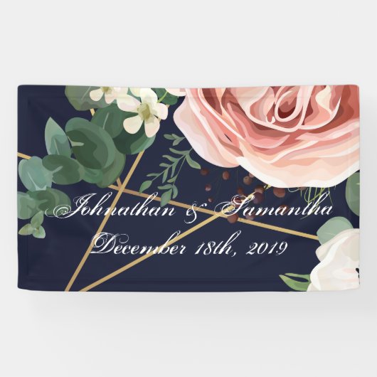 3'x5' Gepersonaliseerde Banner Geometrische Tuin M (Horizontaal)