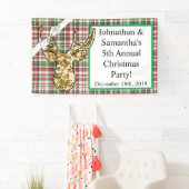 3'x5' gepersonaliseerde banner gouden glitter rend (Insitu)