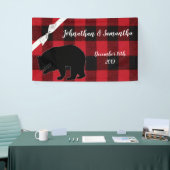 3'x5' gepersonaliseerde banner Red Buffalo Plaid B (Beurs)