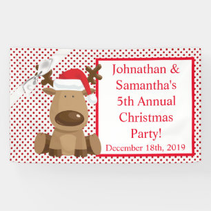 3'x5' gepersonaliseerde banner rendieren kerst XMA