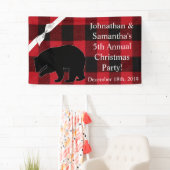 3'x5' gepersonaliseerde banner rood geruite zwart (Insitu)