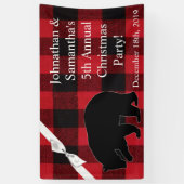 3'x5' gepersonaliseerde banner rood geruite zwart (Verticaal)