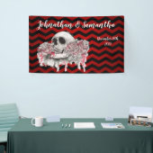 3'x5' gepersonaliseerde banner schedel Roos Gotisc (Beurs)