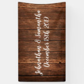 3'x5' Gepersonaliseerde Banner Schuur Hout Country (Verticaal)