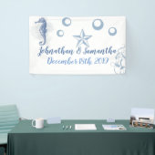 3'x5' gepersonaliseerde banner Seahorse Ocean Beac (Beurs)