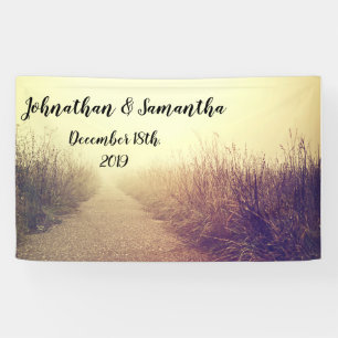 3'x5' gepersonaliseerde banner Sunrise Pathway Wal