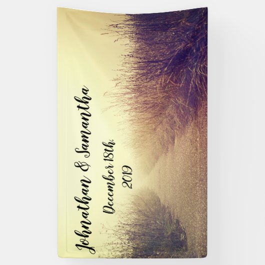 3'x5' gepersonaliseerde banner Sunrise Pathway Wal (Verticaal)