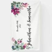 3'x5' gepersonaliseerde banner tropische bloemen o (Verticaal)