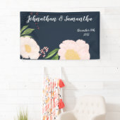 3'x5' Gepersonaliseerde Banner Witte Bloemen op (Insitu)