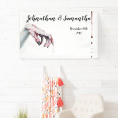 3'x5' Gepersonaliseerde Banner zombie bloeddruppel (Insitu)
