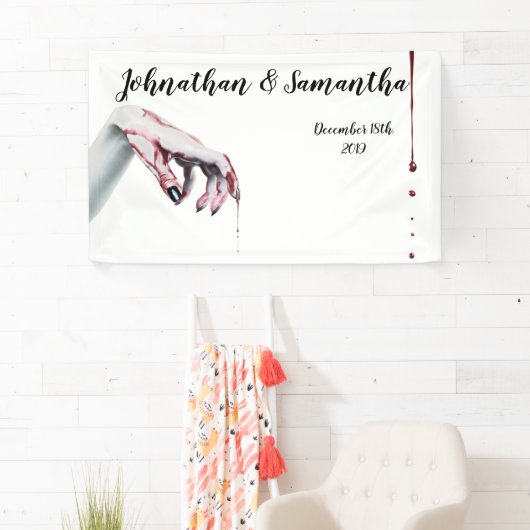 3'x5' Gepersonaliseerde Banner zombie bloeddruppel (Insitu)