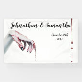 3'x5' Gepersonaliseerde Banner zombie bloeddruppel (Horizontaal)