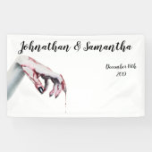 3'x5' Gepersonaliseerde Banner zombie bloeddruppel (Horizontaal)