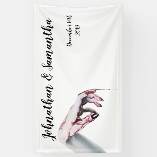 3'x5' Gepersonaliseerde Banner zombie bloeddruppel (Verticaal)