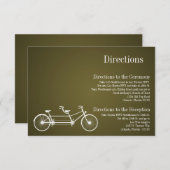 3x5-kaart Whimsical Brown Double Bike Informatiekaartje (Voorkant / Achterkant)