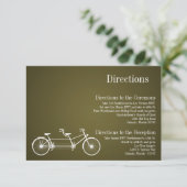 3x5-kaart Whimsical Brown Double Bike Informatiekaartje (Staand voorkant)