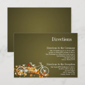 3x5-kaart Whimsical Brown Double Bike Informatiekaartje (Voorkant / Achterkant)