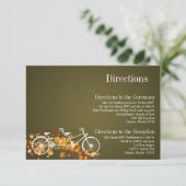 3x5-kaart Whimsical Brown Double Bike Informatiekaartje (Staand voorkant)