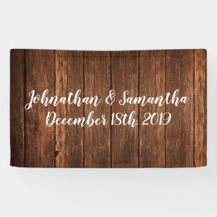3'x5' persoonlijke banner Barn Wood Land Rustisch
