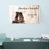 3'x5' persoonlijke banner boots country Rustic Wes (Beurs)