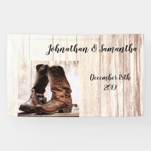 3'x5' persoonlijke banner boots country Rustic Wes