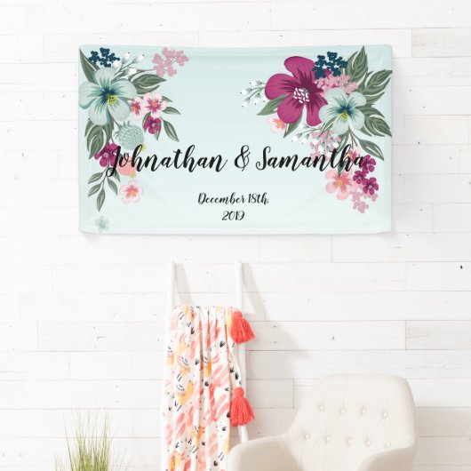 3'x5' persoonlijke banner met tropische ventilator (Insitu)