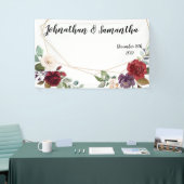 3'x5' persoonlijke banner, witte rozen, goudmeter spandoek (Beurs)