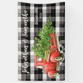 3'x5' persoonlijke banner XMAS Truck Buffalo Pset (Verticaal)