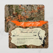 3x5 R.S.V.P. Antwoordkaart Jacht Hert Reebok Kop C RSVP Kaartje (Voorkant / Achterkant)