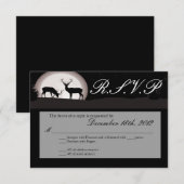 3x5 R.S.V.P. Beantwoorden Kaart Hunters Moon Deer  (Voorkant / Achterkant)