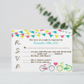 3x5 R.S.V.P. Beantwoorden Kaart Liefhebbers Fietsc (Staand voorkant)