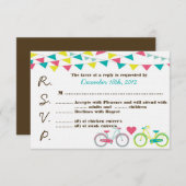 3x5 R.S.V.P. Beantwoorden Kaart Liefhebbers Fietsc (Voorkant / Achterkant)