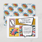 3x5 R.S.V.P. Reagkaart Comic Strip Book Pop Art RSVP Kaartje (Voorkant / Achterkant)