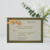 3x5 R.S.V.P. Reply Card Brown Double Bike RSVP Kaartje (Staand voorkant)