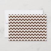 3x5 R.S.V.P. Reply Card Brown Oranje Chevron RSVP Kaartje (Achterkant)