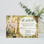 3x5 R.S.V.P. Reply Card Chandelier in Oak Tree Chi RSVP Kaartje (Staand voorkant)