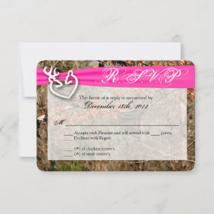 3x5 R.S.V.P. Reply Card Deer Couple Doe Buck Camo RSVP Kaartje